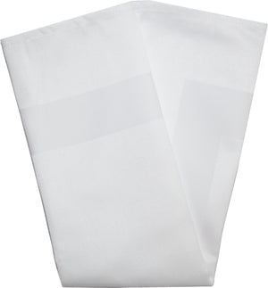 Servilleta Milan con banda satinada 22" x 22" blanca