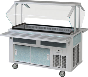 Módulo frío DineXpress Cool Breeze 3 pozos 46" x 28" x 36" acero inoxidable
