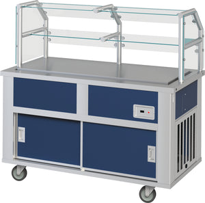 Módulo frío DineXpress Frost Top 5 pozos 77" x 30" x 36" acero inoxidable