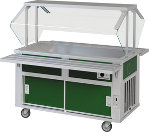Módulo DineXpress frío/caliente 3 pozos 35" x 30" x 36" acero inoxidable