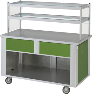 Mostrador DineXpress con cubierta sólida pozos 91" x 30" acero inoxidable