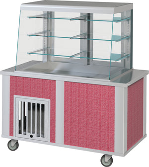 Vitrina refrigerada DineXpress para autoservicio 46" x 28" x 65.9" acero inoxidable