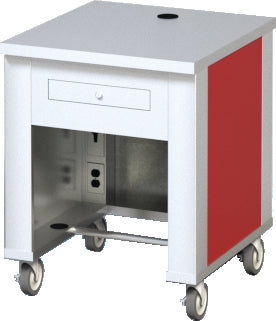 Mostrador DineXpress para caja con cubierta sólida 30" x 28" acero inoxidable