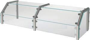 Protector DineXpress para cafetería con luces módulo de 5 pozos