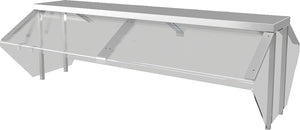 Protector doble para buffet DineXpress con luces para módulo de 5 pozos