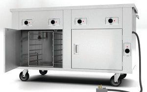 Puertas abatibles DineXpress para módulo de 4 pozos