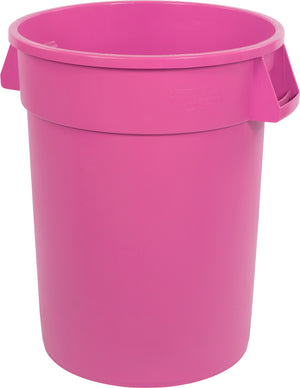 Bote de basura redondo Bronco de plástico 32 galones rosa brillante
