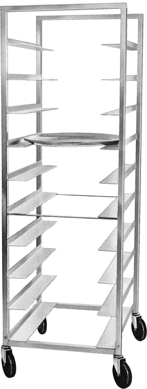 Rack para charolas ovaladas plata