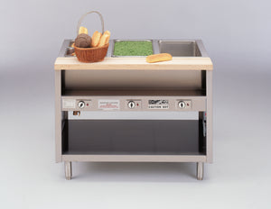 Mesa caliente ServeXpress fija base abierta 6 pozos 86" x 32" x 34"