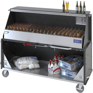 Ice Bin Portable Bar 20.16" x 62.5" x 47" negro