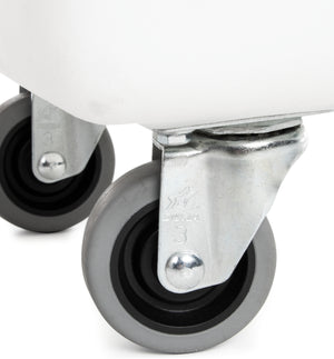 Contenedor de ingredientes con ruedas 36 gal blanco