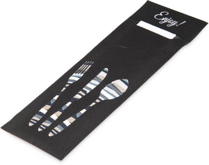 Organizador de cubiertos 16" x 13" paquete con 325 piezas negro