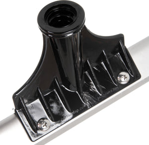 Raspador Flo-Pac para piso con socket roscado de policarbonato 8" negro
