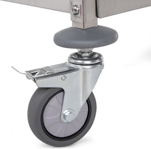 Carro de servicio 33.4" x 15.6" acero inoxidable