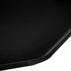 Charola trapezoidal Glasteel 18" x 14" negra