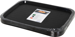 Charola para cafetería Cash & Carry 12" x 16" paquete con 6 negra