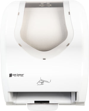 Dispensador Summit Hybrid electrónico para toalla en rollo blanco/transparente