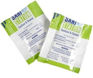 Sobres sanitizantes para Sani Station 5" y 7.5" paquete con 100