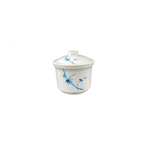 Tazón especial de melamina Blue Bamboo 14 oz 4 1/4" con tapa