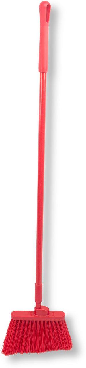 Escoba Angular Duo-Sweep Sin Banderas 56" Roja