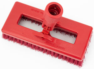Cepillo Swivel Scrub Codificado 8" Rojo