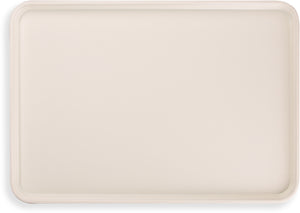 Charola Glasteel para display y panadería 17.9" x 25.6" blanco hueso