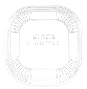 Tapa domo transparente para plato cuadrado 10 oz 4" x 4" caja con 1000