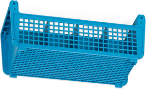 Canastilla Perma-Sil para cubiertos con 8 compartimentos 17" x 7.75" x 6.9" azul Carlisle