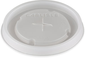 Tapa desechable con ranura para popote para vaso 10 oz translúcida caja con 1000