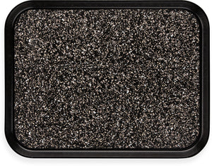 Charola antiderrapante Glasteel mármol 14" x 18" negro