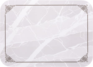 Cubierta desechable para charola patrón Marbled Elegance 13-5/8"x18-3/4" paquete con 1000 piezas
