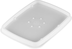 Tapa desechable para bowl rectangular DXTT20 blanca caja con 1000