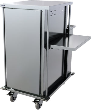 Repisa abatible para carro compacto TQ de entrega de alimentos acero inoxidable