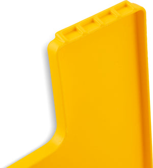 Señal económica Flo-Pac de piso mojado inglés/español/alemán 25" x 11" amarilla