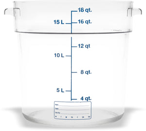 Contenedor redondo StorPlus de policarbonato 18 qt transparente
