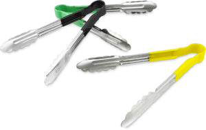 Pinza Dura-Kool de acero inoxidable con mango PVC 9.5" negra