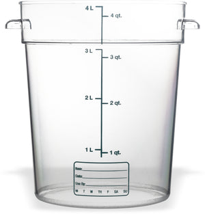 Contenedor redondo StorPlus de policarbonato 4 qt transparente