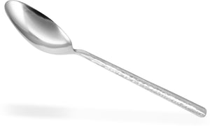 Cuchara sólida Terra de acero inoxidable martillado 10"