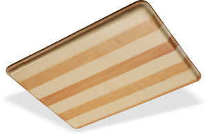 Charola Glasteel tipo madera borde bajo 12" x 16" butcher block