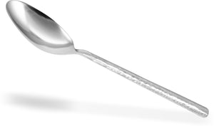 Cuchara sólida Terra de acero inoxidable martillado 9.5"