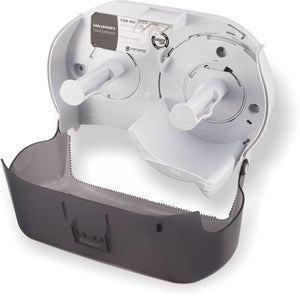 Dispensador Classic Versatwin para papel higiénico estándar doble negro