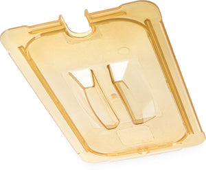 Tapa universal ranurada StorPlus High Heat con asa para inserto tercio ámbar