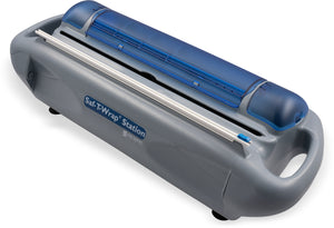 Estación Saf-T-Wrap con cortador deslizable para rollos de 12" a 18" cromada