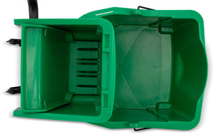 Cubeta comercial para trapeador con exprimidor lateral 35 qt verde