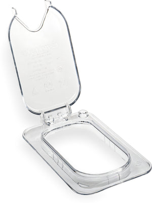 Tapa abatible ranurada StorPlus EZ Access para inserto noveno transparente