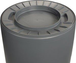 Bote de basura redondo Bronco de plástico 32 galones gris