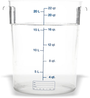 Contenedor redondo StorPlus de policarbonato 22 qt transparente