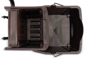 Cubeta comercial para trapeador con exprimidor lateral 26 qt café