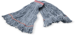 Cabezal de trapeador grande looped-end azul con banda roja 4 capas