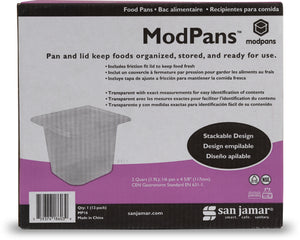 Inserto Mod Pan sexto con tapa 2 qt translúcido